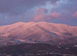 Santa Fe Mountains at sunset